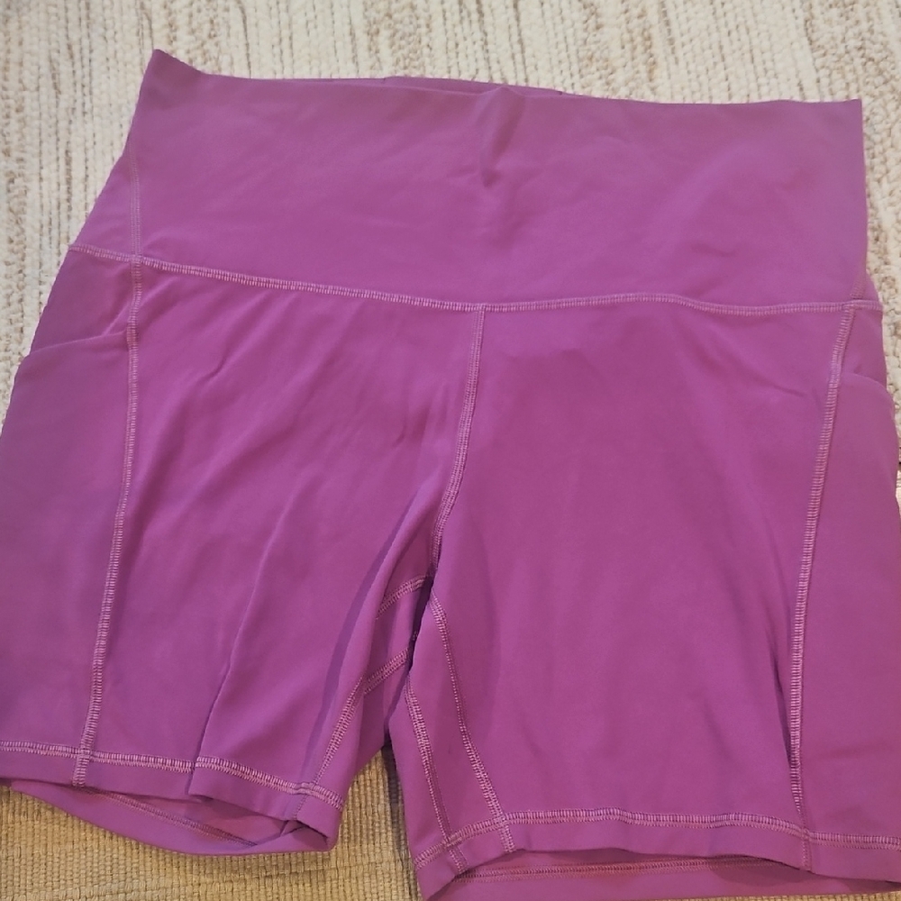 Lululemon Athletica Purple Athletic Shorts High-Waisted